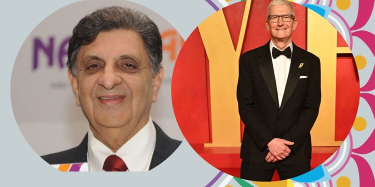 Cyrus Poonawalla and Tim Cook