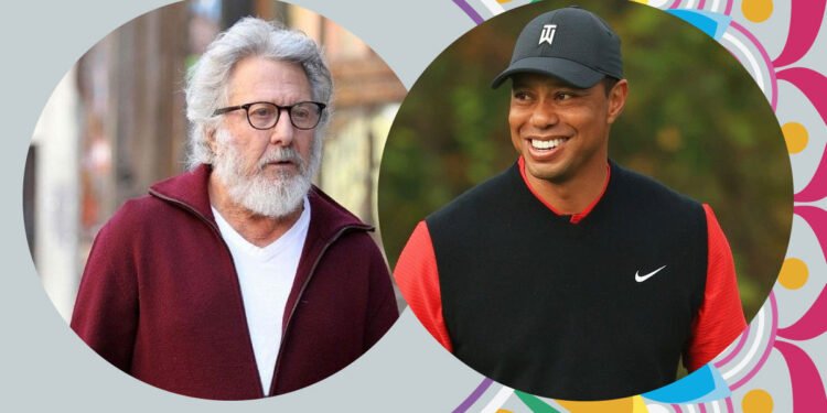 Dustin Hoffman and Tiger Woods