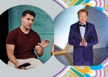 Brian Chesky and Conan O'Brien